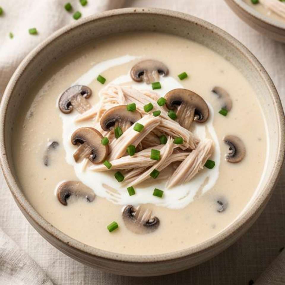 Creamy Chicken and Mushroom Soup