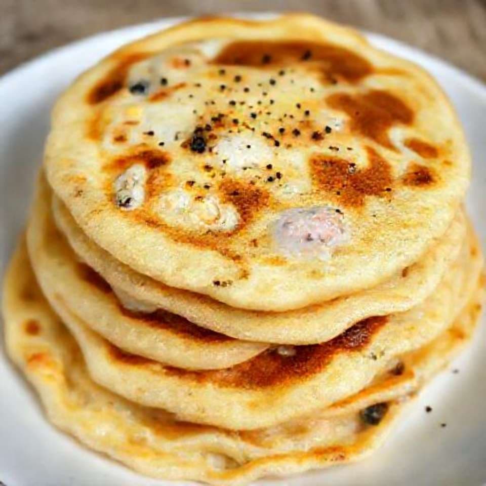 Ленивые блины с рыбой и сыром