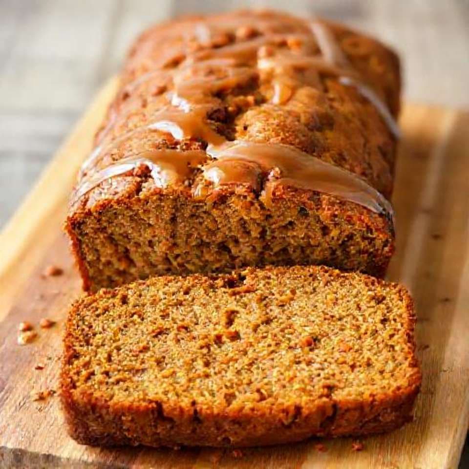 Spiced Carrot Cake Loaf with Maple Glaze