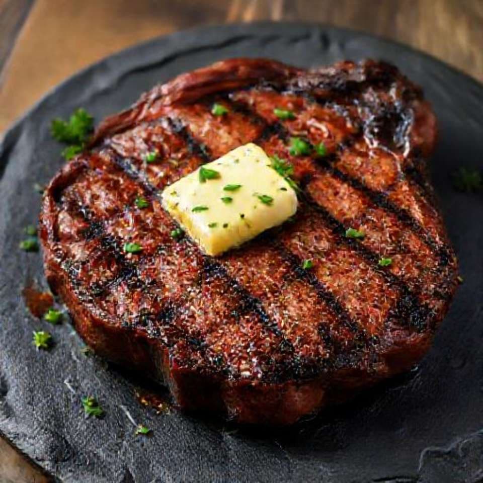 Ribeye Steak with Garlic-Herb Butter
