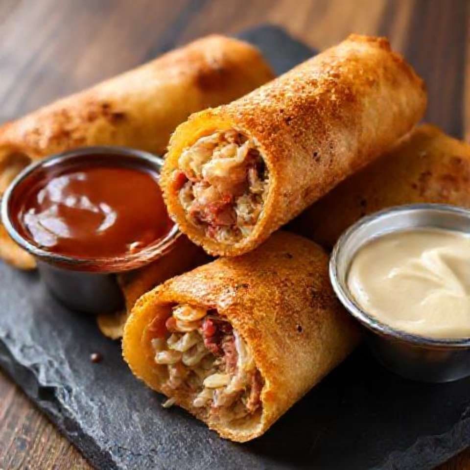 Reuben Egg Rolls