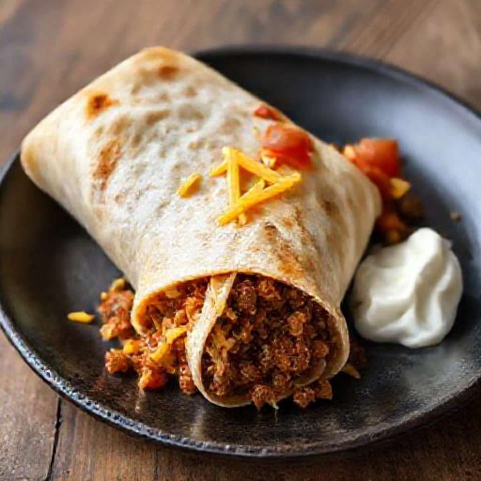 Quick Ground Beef Burrito