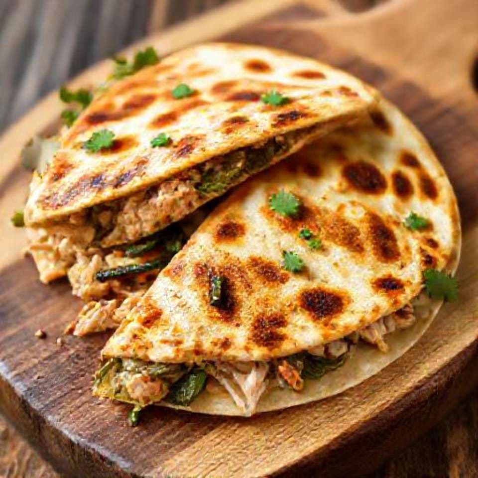 Chicken and Roasted Poblano Quesadilla