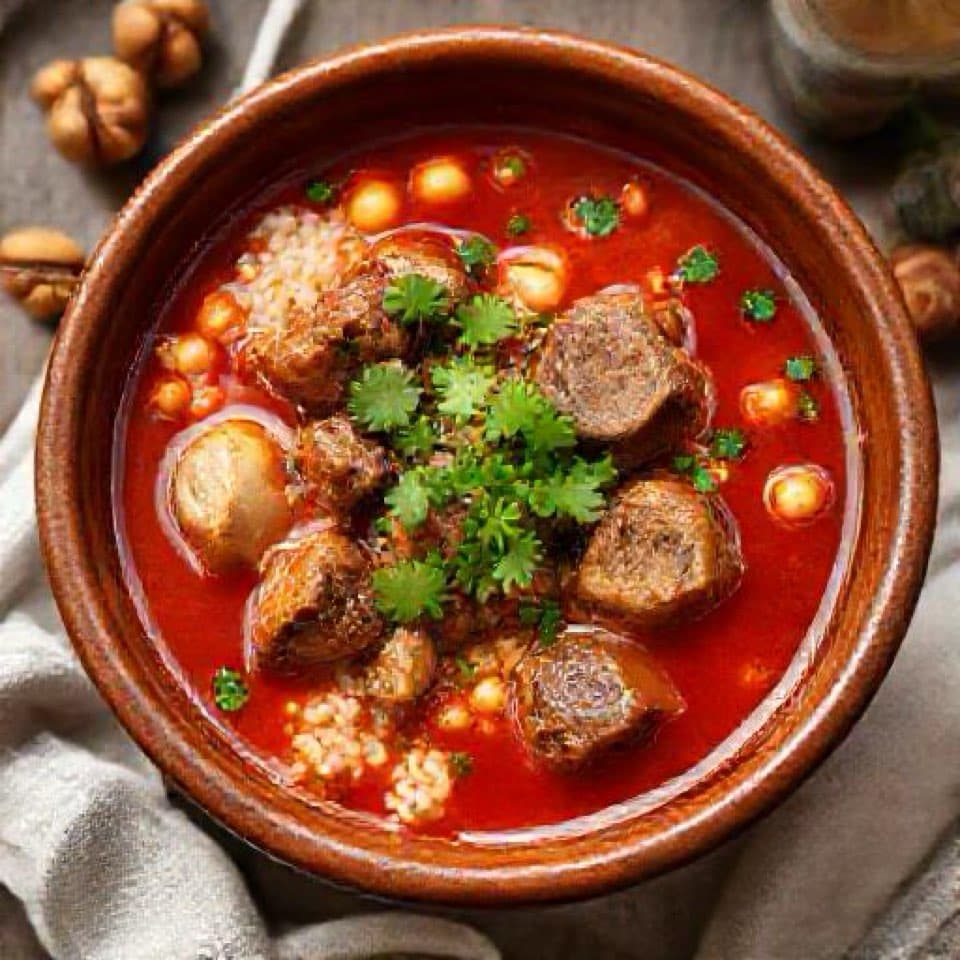Харчо с бараниной и алычой