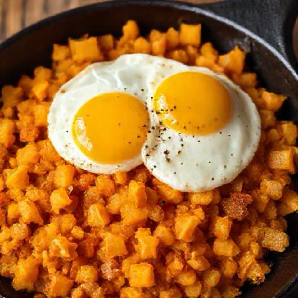 Yam and Egg Hash
