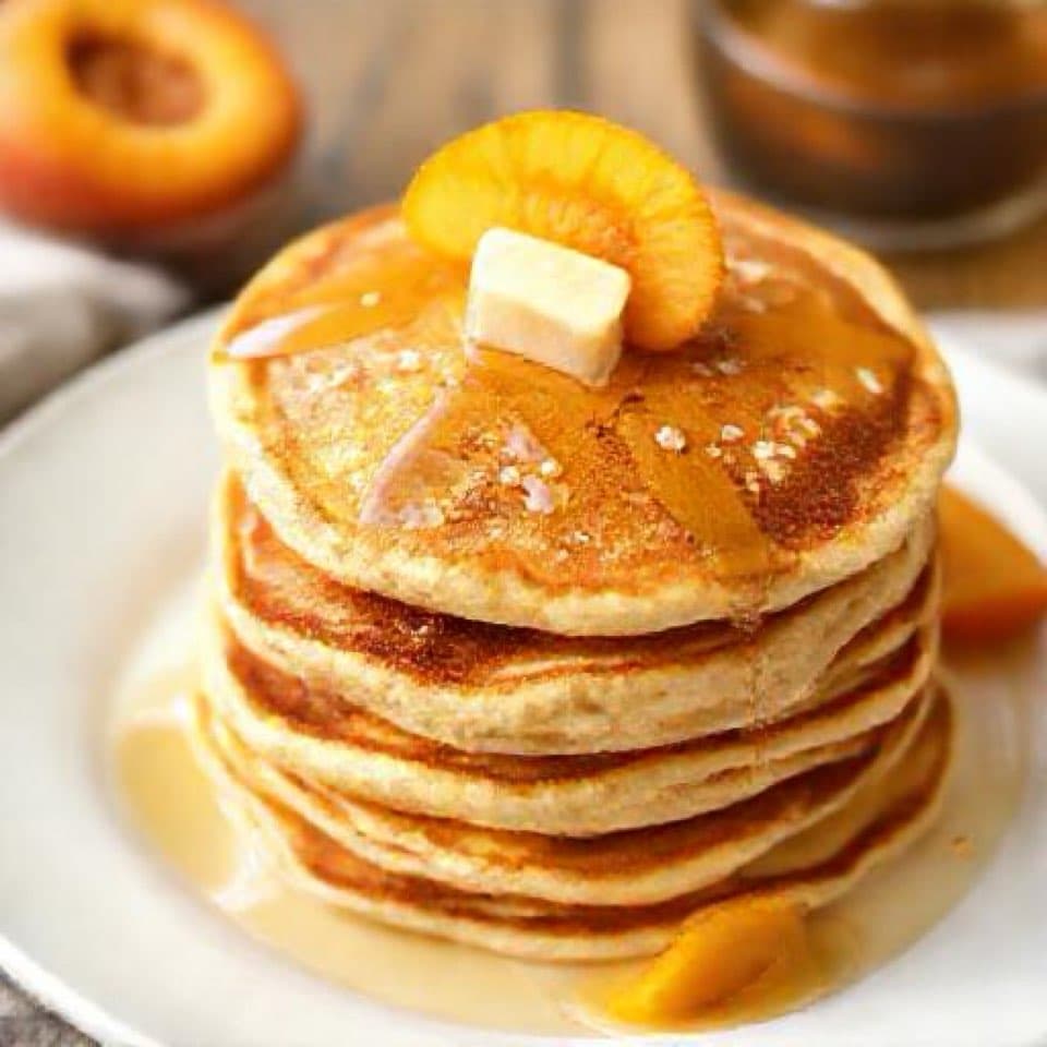 Simple Apricot Cottage Cheese Pancakes