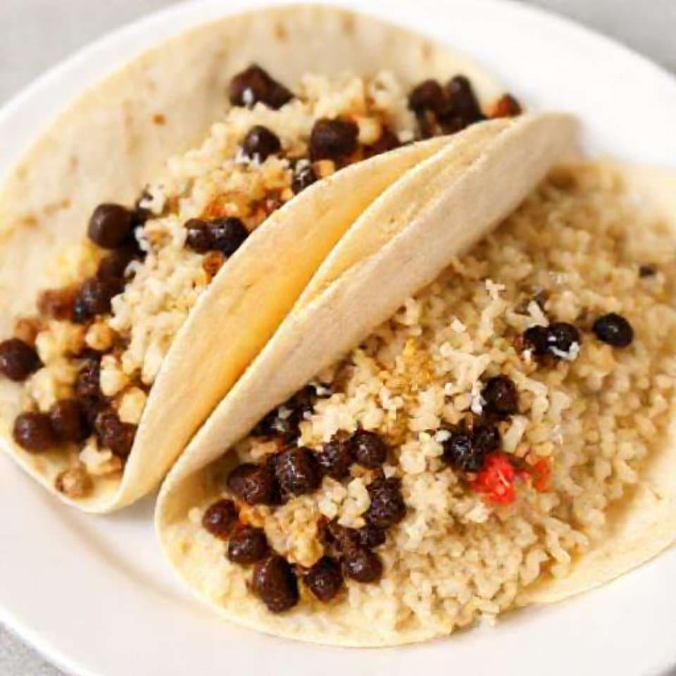 Quick & Easy Rice and Bean Tacos