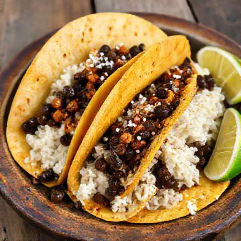 Classic Beans and Rice Tacos