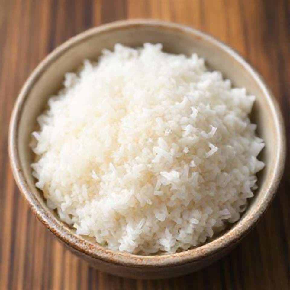 Steamed White Rice with Salt