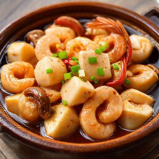 經典鮮蝦豆腐煲