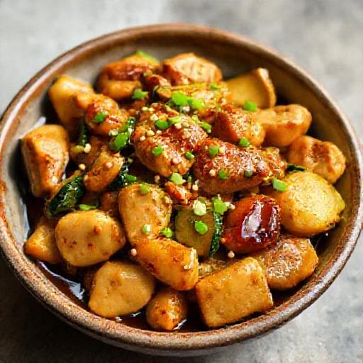 經典味噌櫛瓜炒雞肉