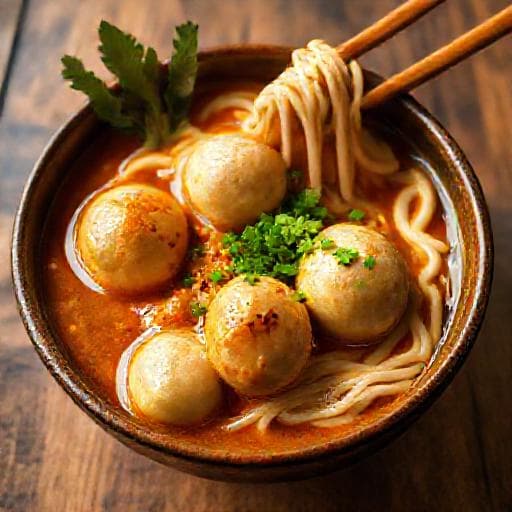 日式咖喱鱼蛋乌冬