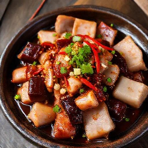 川味蒜泥白肉（带血旺）