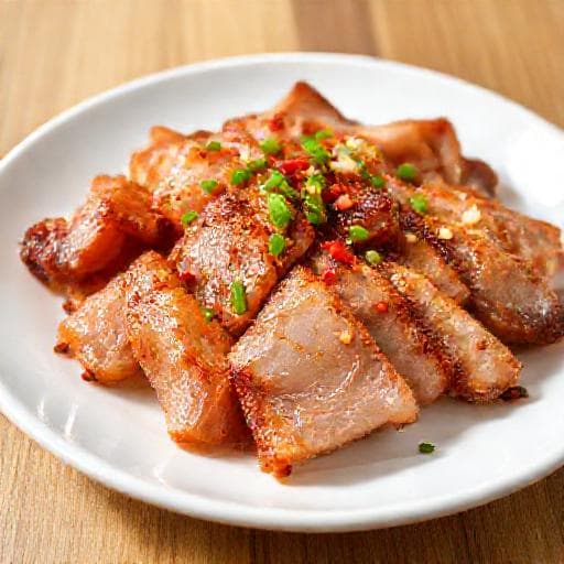 快速香煎鹹豬肉