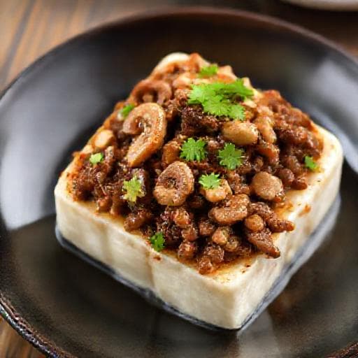 香菇免治牛肉蒸豆腐