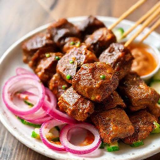 말레이시아식 사테 루삭 (소고기 사테)
