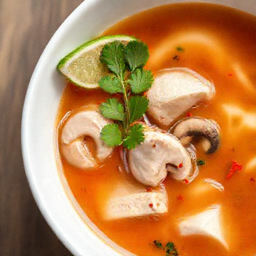 Schnelles Tom Yum mit Hähnchen