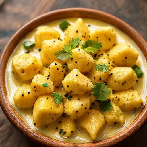 Aloo Gobi mit Senfkörnern und Kokosmilch