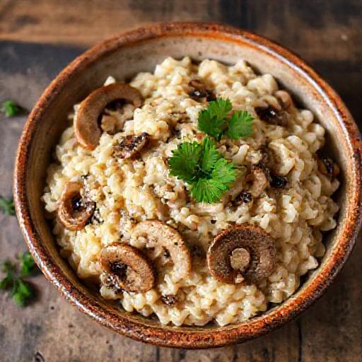 Schnelles Pilzrisotto mit Champignons