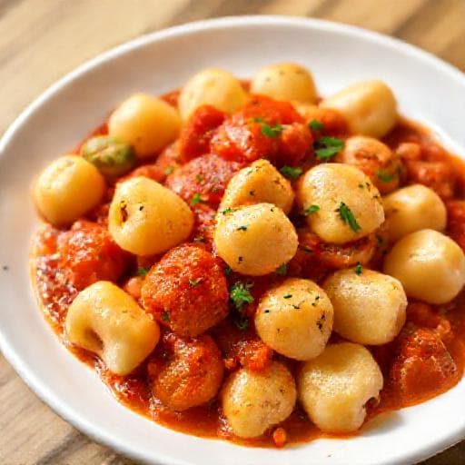 Schnelle Gnocchi mit einfacher Tomatensoße
