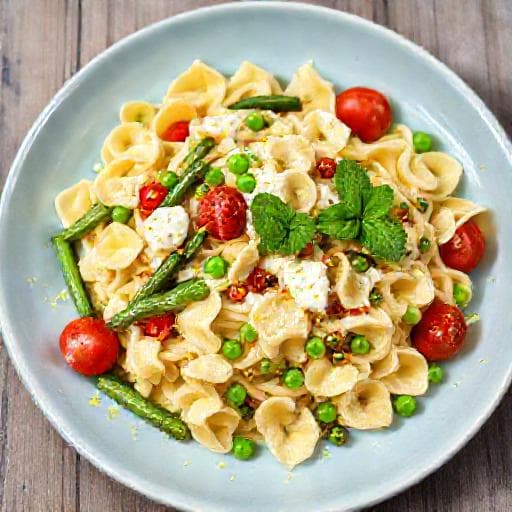 Pasta Primavera mit Zitronen-Ricotta