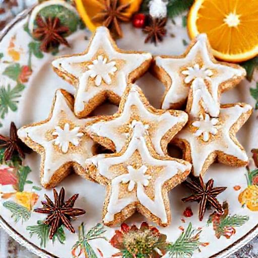 Zimtsterne mit Haselnuss und Orange