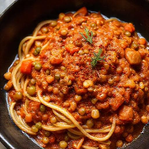 Linsebolognese med Røkt Paprika og Linser