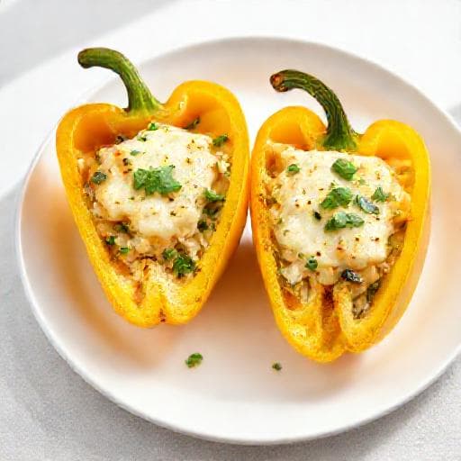 Enkel Fylt Paprika med Ost og Urter