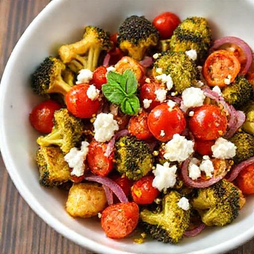 Rask Ovnsbakte Grønnsaker med Feta og Sitron