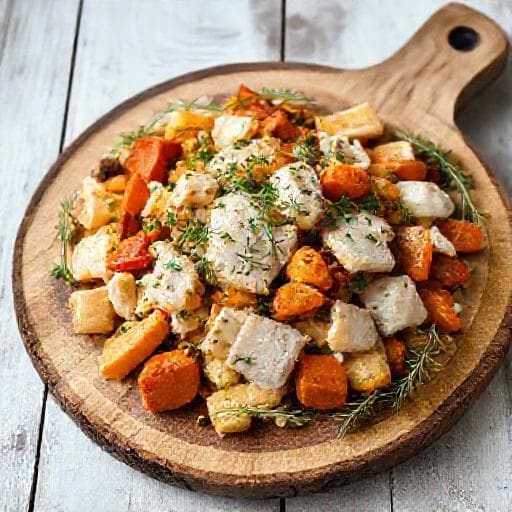 Plukkfisk med Rotgrønnsaker og Urter