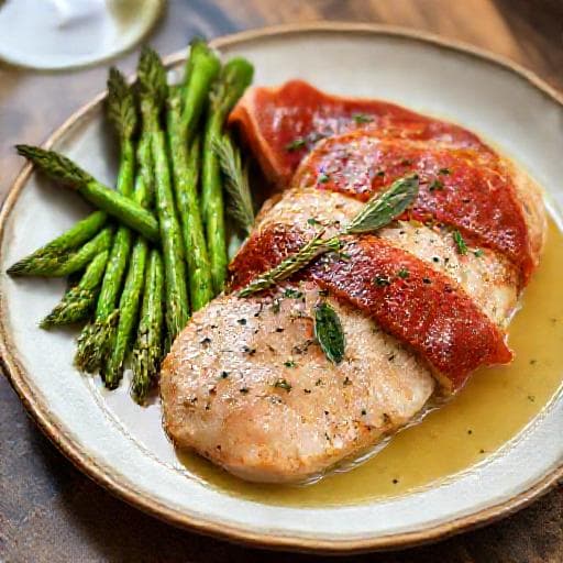 Saltimbocca alla Romana con Asparagi