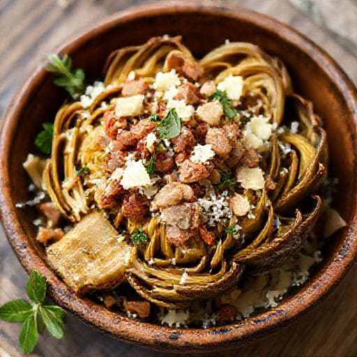 Carciofi alla Romana con Guanciale e Pecorino