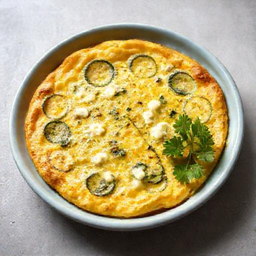 Frittata di Zucchine e Ricotta con Scorza di Limone