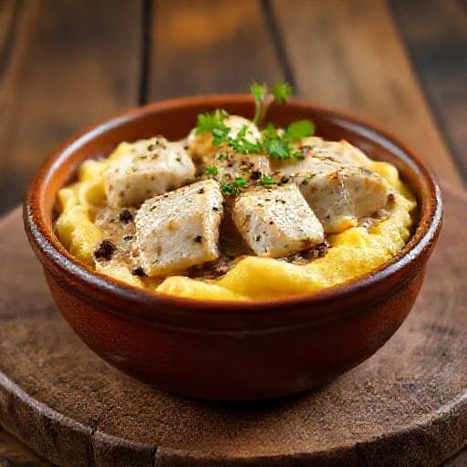 Baccalà alla Vicentina con Polenta