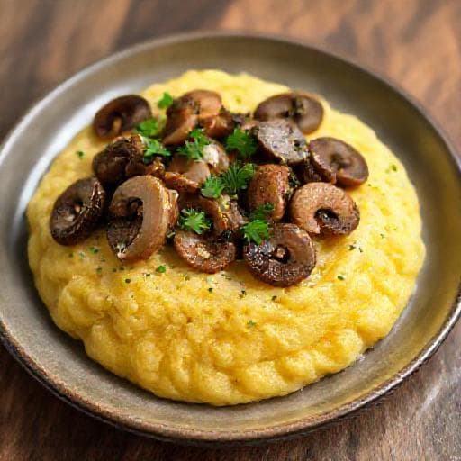 Polenta Veloce con Funghi Trifolati