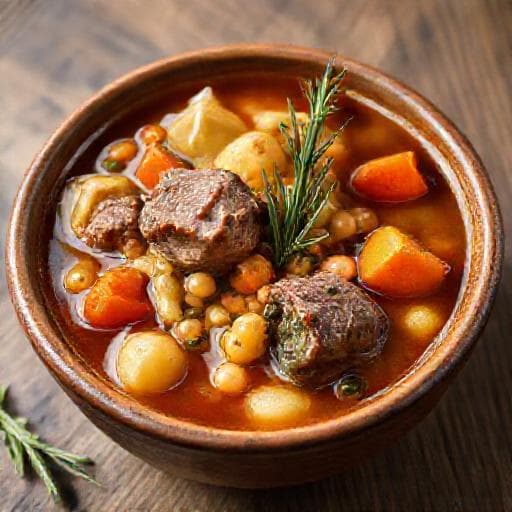 Minestrone Ticinese con Costine di Maiale