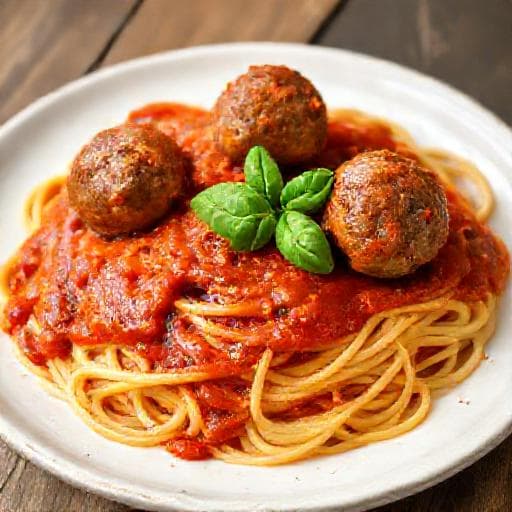 Spaghetti con le Polpette Tradizionali