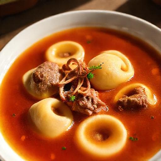 Tortellini in Brodo alla Bolognese (con brodo di cappone)
