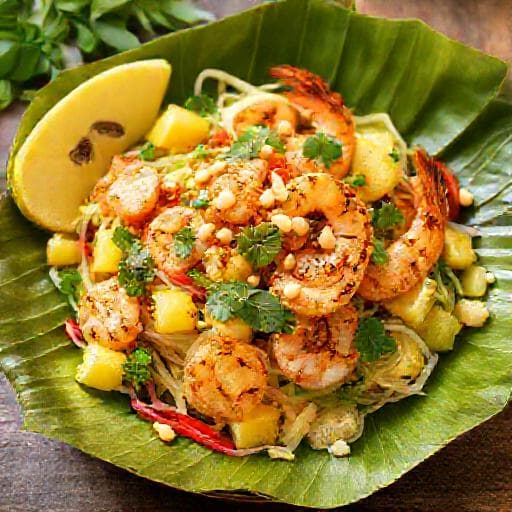 Gỏi Dứa Tôm Nướng Miền Trung (Central Vietnamese Style Grilled Shrimp and Pineapple Salad)