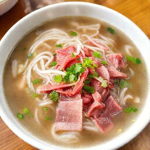 Phở Bò Tái (Hanoi Beef Noodle Soup with Rare Beef)