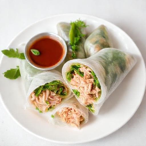 Quick Phở Cuốn with Pre-Cooked Chicken