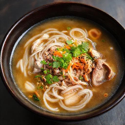 Bún Thang with Crab and Pork Ribs