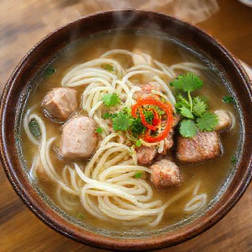 Bún dọc mùng (Vietnamese Nettle Noodle Soup)
