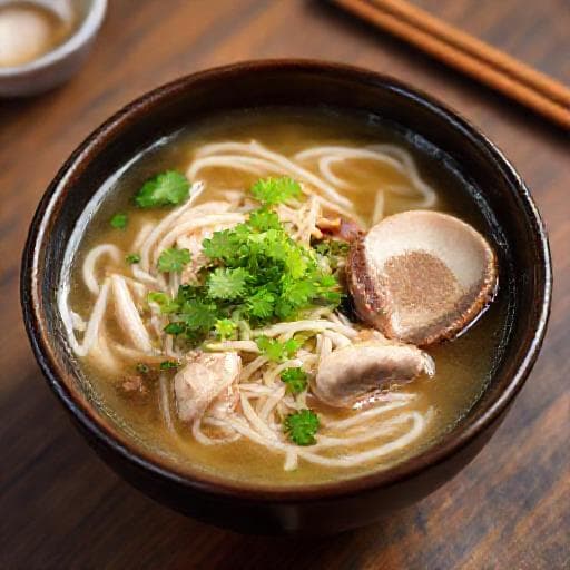 Miến Gà Tươi (Fresh Chicken Glass Noodle Soup with Chicken Liver)