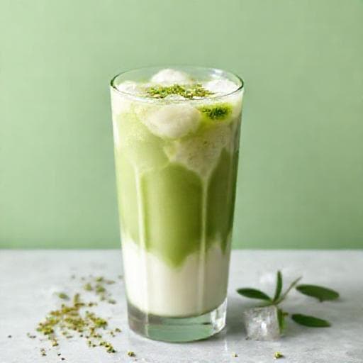 Iced Matcha Latte with Coconut Milk