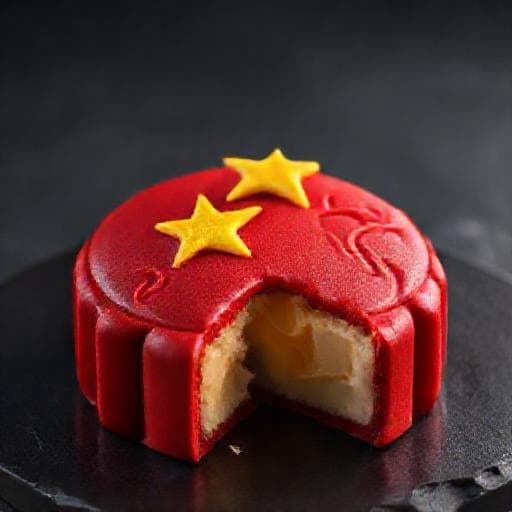 Creative Bánh Trung Thu Hình Quốc Kỳ (Modern Flag Mooncake)