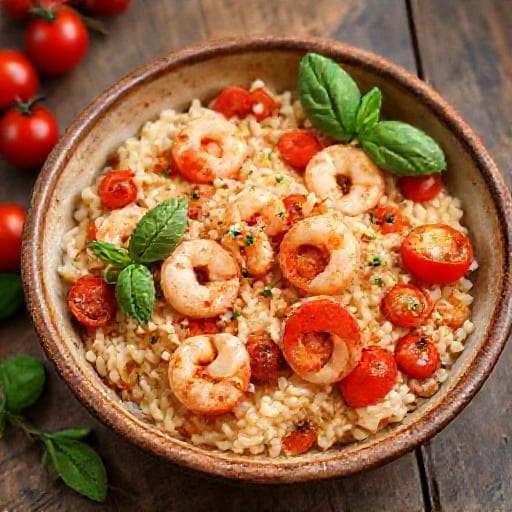Risotto Express aux Crevettes et Tomates Cerises