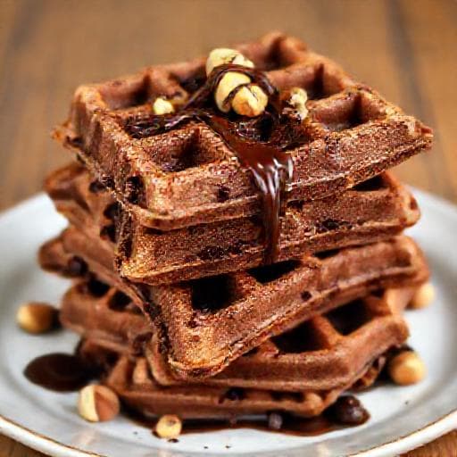 Gaufres de Liège au Chocolat et Noisettes