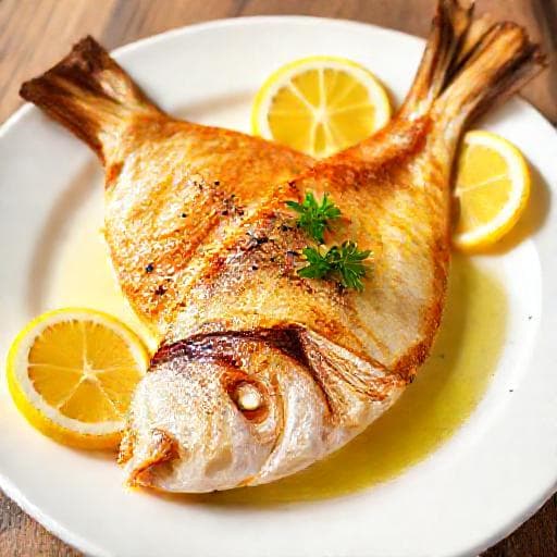 Loup de Mer Poêlé Classique au Beurre et Citron