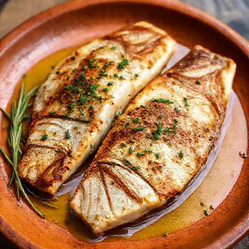 Loup de Mer Poêlé Express à l'Ail et aux Herbes